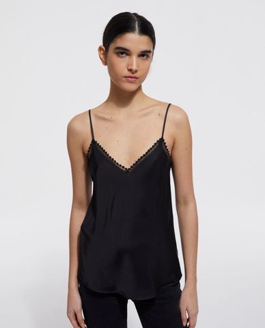  THE KOOPLES - Áo hai dây nữ viền ren thời trang 