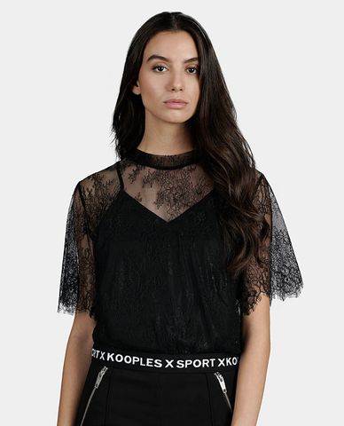  THE KOOPLES - Áo kiểu nữ phối ren thời thượng 