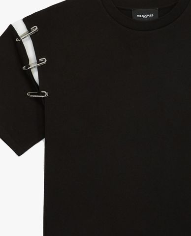  THE KOOPLES - Áo thun nữ phom suông Cropped 