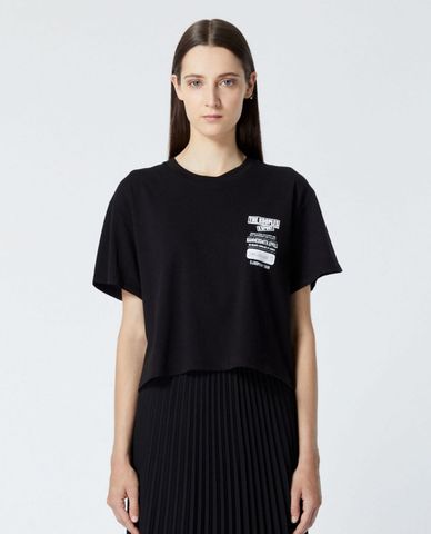  THE KOOPLES - Áo thun nữ cổ tròn ngắn tay Breast Logo 