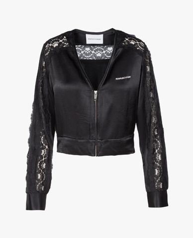  THE KOOPLES - Áo khoác kiểu nữ phối zip Black Lace 