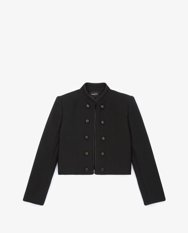  THE KOOPLES - Áo khoác kiểu nữ Black Officer Style 