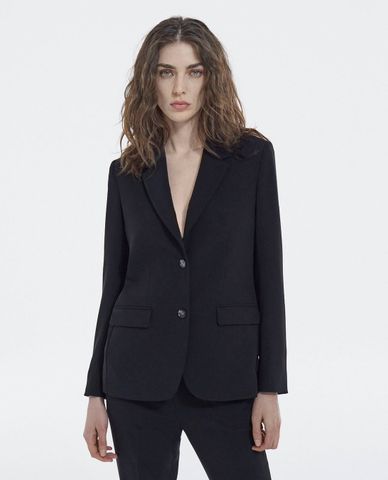  THE KOOPLES - Áo blazer nữ phối 2 nút cài tròn phom suông thanh lịch 