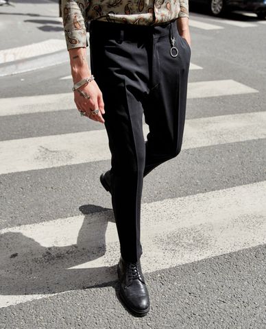  THE KOOPLES - Quần tây nam Black Wool 