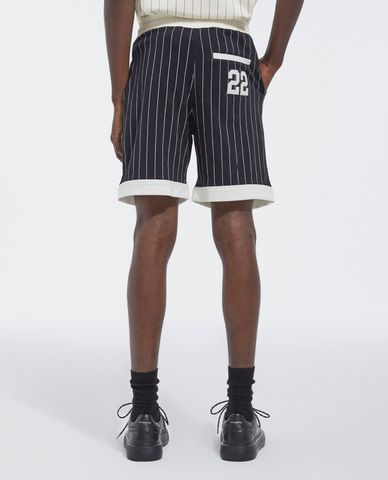  THE KOOPLES - Quần shorts nam lưng thun Striped Baseball 