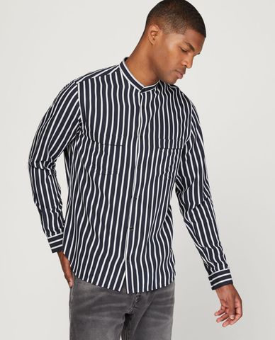  THE KOOPLES - Áo sơ mi nam cổ trụ Stripes 