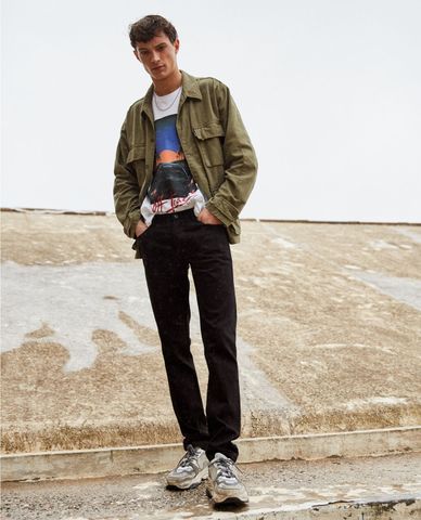  THE KOOPLES - Quần jean nam Full Black 