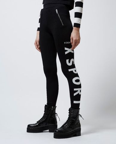  THE KOOPLES - Quần legging thể thao nữ Black Slim-Fit 