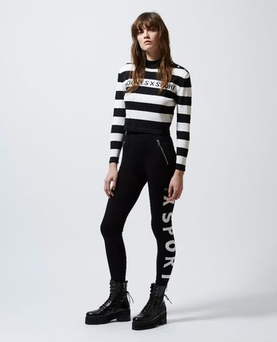 THE KOOPLES - Quần legging thể thao nữ Black Slim-Fit 