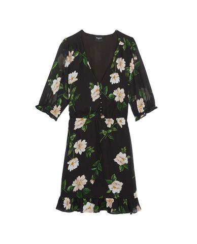  THE KOOPLES - Đầm mini tay ngắn cổ V Floral Print 