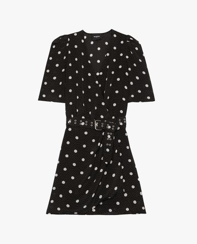  THE KOOPLES - Đầm mini họa tiết hoa Wrap Around 