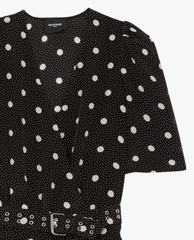  THE KOOPLES - Đầm mini họa tiết hoa Wrap Around 