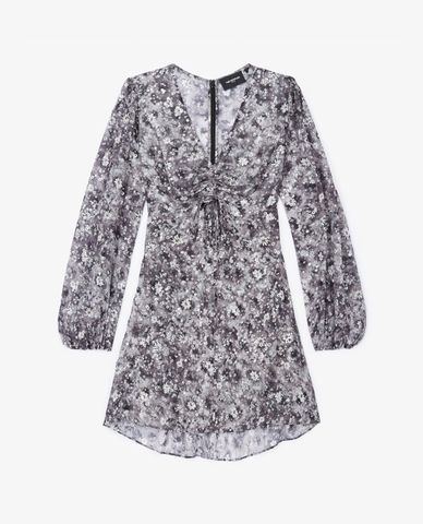  THE KOOPLES - Đầm mini cổ V tay dài Gathered Bust 