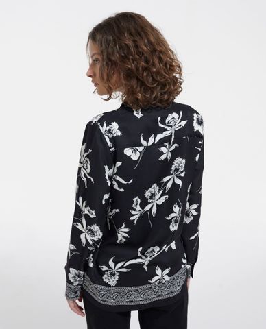  THE KOOPLES - Áo sơ mi nữ phom suông tay dài Floral Motif 