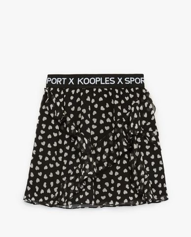  THE KOOPLES - Chân váy mini họa tiết trái tim Frilly 