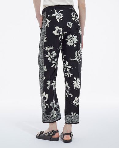  THE KOOPLES - Quần kiểu nữ lưng thun Scarf Motif 