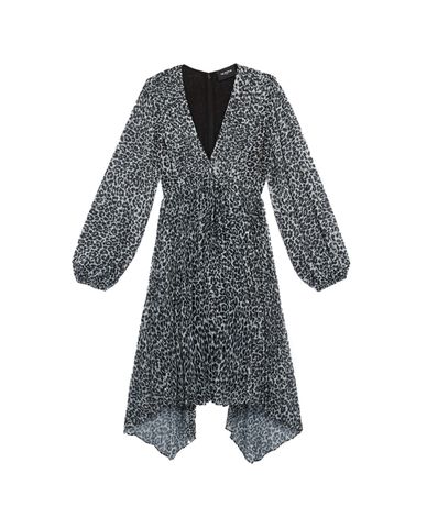  THE KOOPLES - Đầm mini cổ V tay dài Pleated Effect printed 