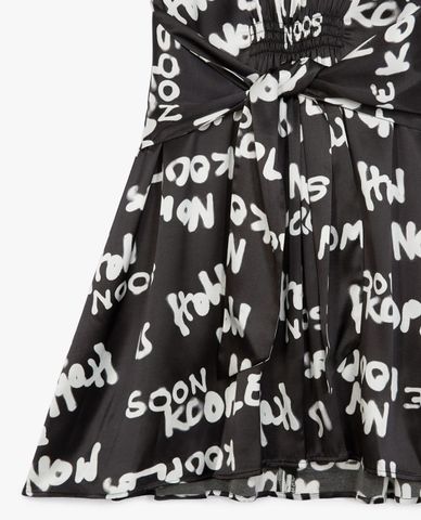  THE KOOPLES - Đầm mini cột eo tay ngắn hiện đại 