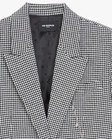  THE KOOPLES - Áo vest nữ thanh lịch Straight Cut Houndstooth 