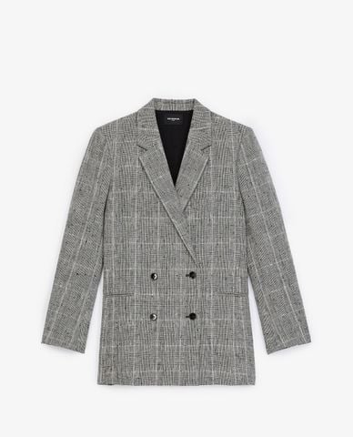  THE KOOPLES - Áo blazer nữ cổ bẻ tay dài Prince Of Wales 