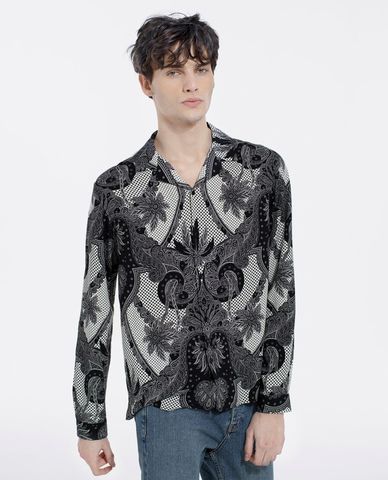  THE KOOPLES - Áo sơ mi nam dài tay phom suông Shark Collar 