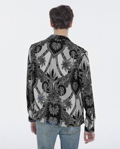  THE KOOPLES - Áo sơ mi nam dài tay phom suông Shark Collar 