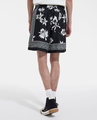  THE KOOPLES - Quần shorts nam lưng thun Floral Motif 