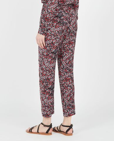  THE KOOPLES - Quần nữ ống đứng in hoa Straight Viscose 