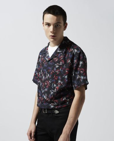  THE KOOPLES - Áo sơ mi nam ngắn tay Hawaiian Collar 