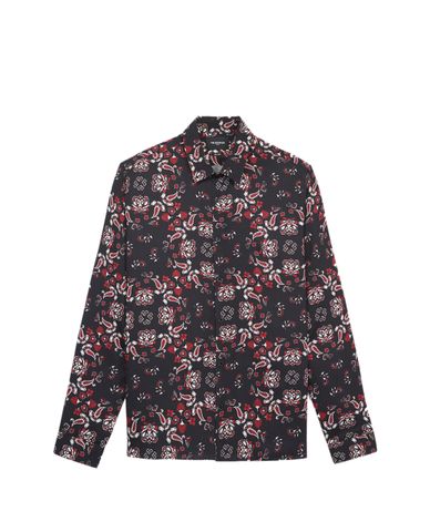  THE KOOPLES - Áo sơ mi nam tay dài Black and White 