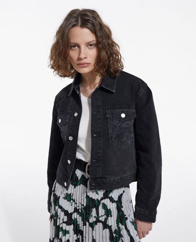  THE KOOPLES - Áo khoác denim nữ túi vuông thời trang 