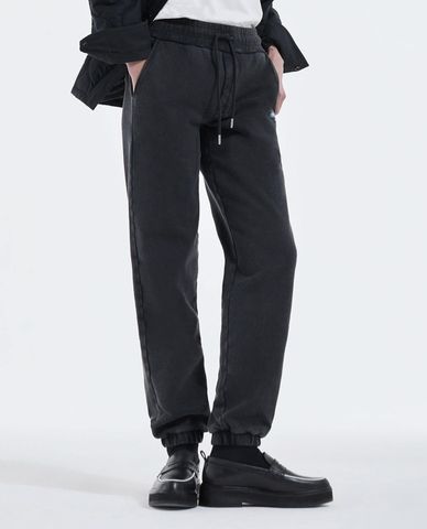  THE KOOPLES - Quần jogger nữ phom suông rút dây Triple Logo 