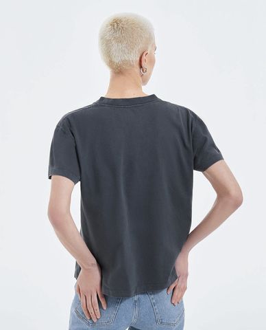  THE KOOPLES - Áo thun nữ cổ tròn tay ngắn Rock Screen Print 