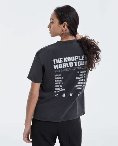  THE KOOPLES - Áo thun nữ ngắn tay Concert Motif 