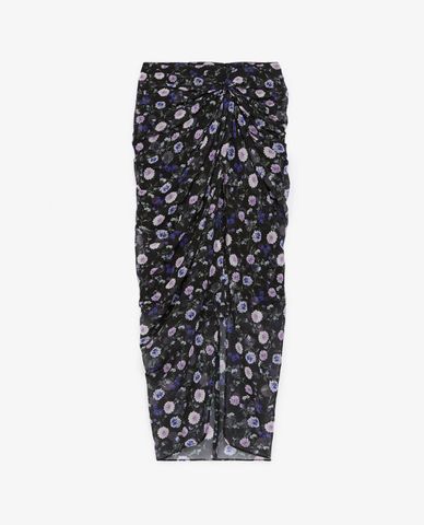  THE KOOPLES - Chân váy midi Silk With Motif And Buttons 