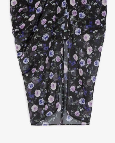  THE KOOPLES - Chân váy midi Silk With Motif And Buttons 