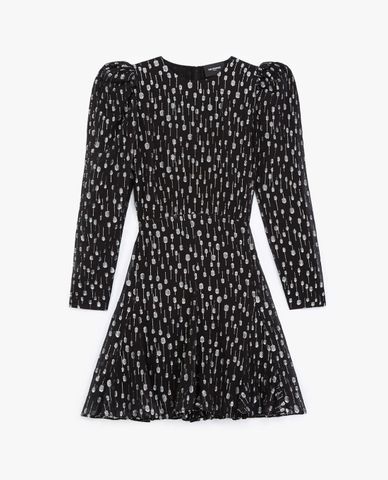  THE KOOPLES - Đầm mini cổ tròn tay dài thời trang 