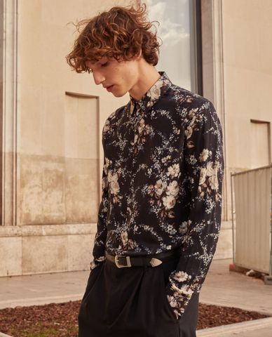  THE KOOPLES - Áo sơ mi nam họa tiết hoa 