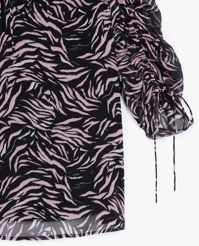  THE KOOPLES - Áo kiểu nữ phom suông Zebra Print 