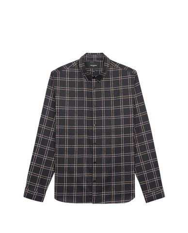  THE KOOPLES - Áo sơ mi nam tay dài ca rô Dark Black 