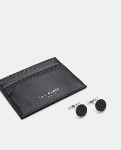  TED BAKER - Set ví đựng thẻ và khuy măng Trabec 