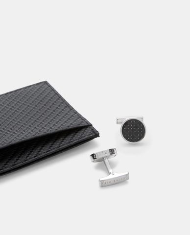  TED BAKER - Set ví đựng thẻ và khuy măng Trabec 