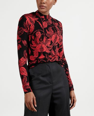  TED BAKER - Áo thun tay dài nữ Abyiaah Botanical Print 