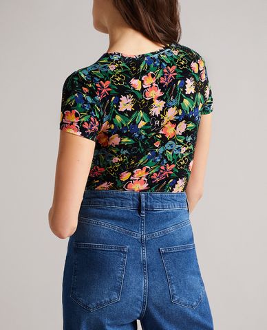  TED BAKER - Áo thun nữ dệt kim tay ngắn phom ôm Donvia 