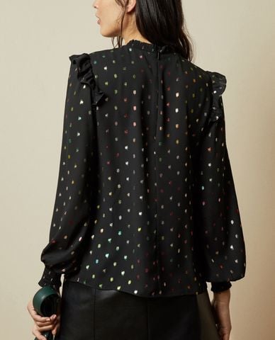  TED BAKER - Áo kiểu nữ cổ tròn tay dài Ellzaa 