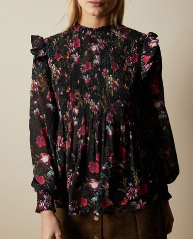  TED BAKER - Áo kiểu nữ cổ cao Enyya 