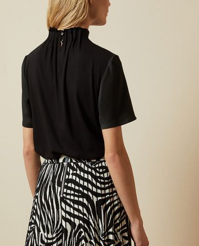  TED BAKER - Áo kiểu nữ tay ngắn cổ cao Luniaa 