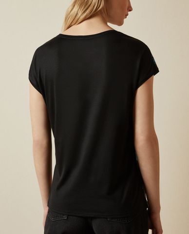  TED BAKER - Áo kiểu nữ cổ tròn tay ngắn Sammer Jamboree 