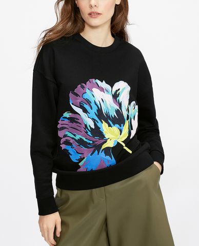  TED BAKER - Áo sweater nữ cổ tròn tay dài Flower Shiylo 