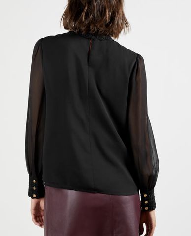  TED BAKER - Áo kiểu nữ tay dài cổ tròn Vessar 